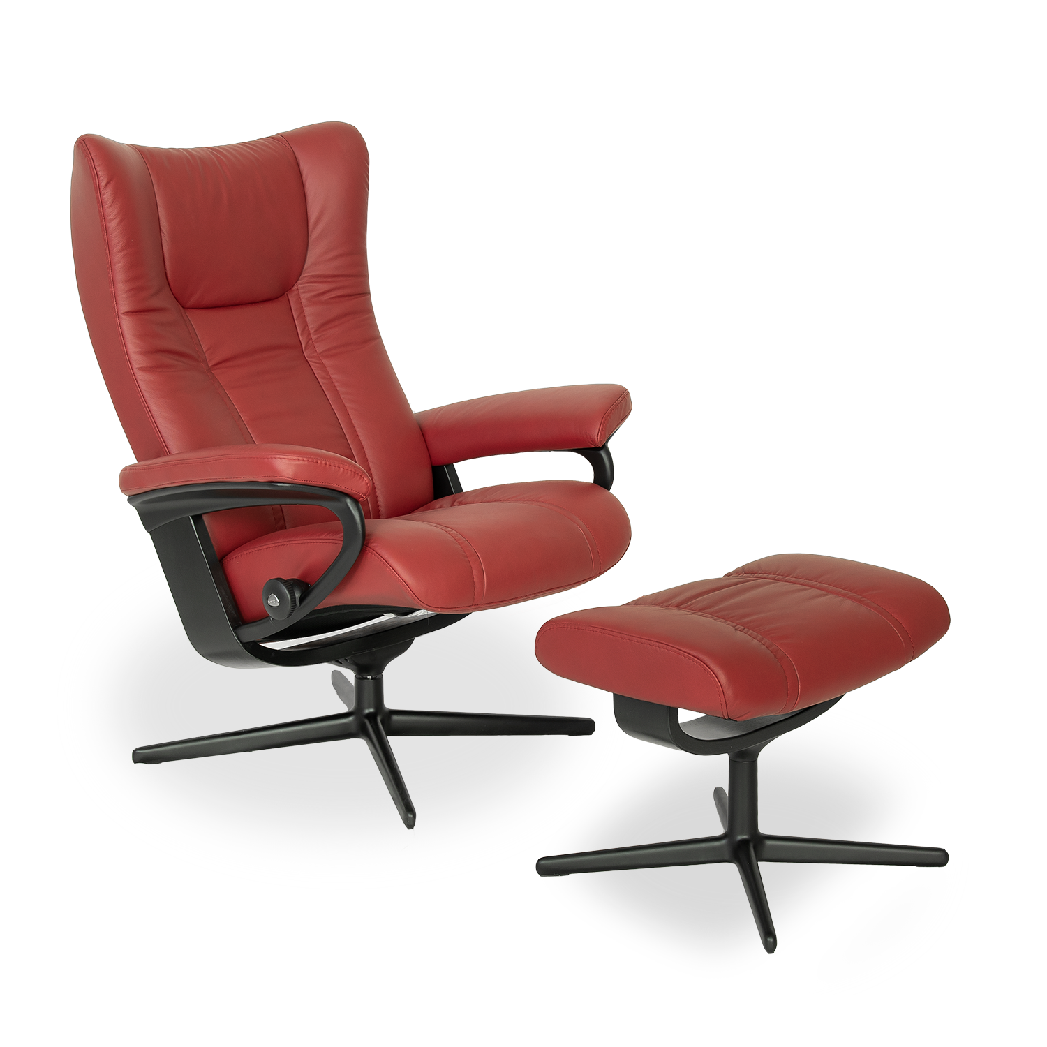 Leather office chair online with ottoman